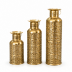 Vintage Silver Cutwork Lantern Set of 3 - Image 2