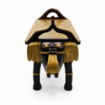 Elephant Brass-Inlay Wooden Stool - Image 2