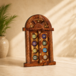 Rose Wood Brass & Tile Inlay Fitted Window