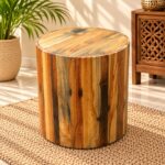 Solid Wood Round Side Table - Image 2