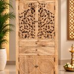 Hand-Carved Floral Doors Temple
