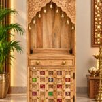 Temple with Brass Bells & Decorative Storage