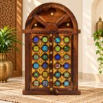Brass & Tile Fitted Rose Wood Medium Window