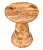 Handcrafted Mango Wood Side Table – Natural Finish